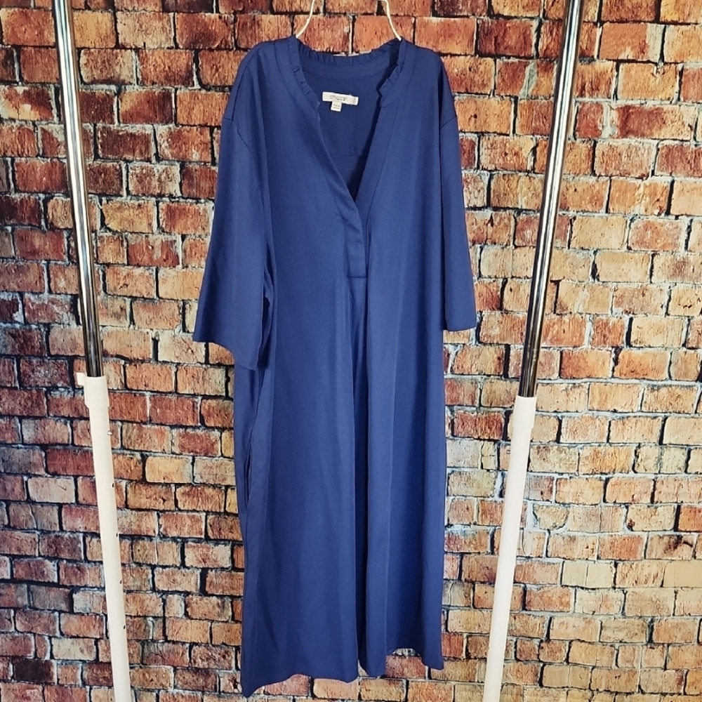 Chico's Dark Periwinkle Rayon Blend Dress 3